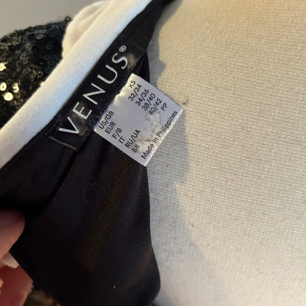 Venus Peter Pan Collar Sequin Party Dress xs - Picture 6 of 6